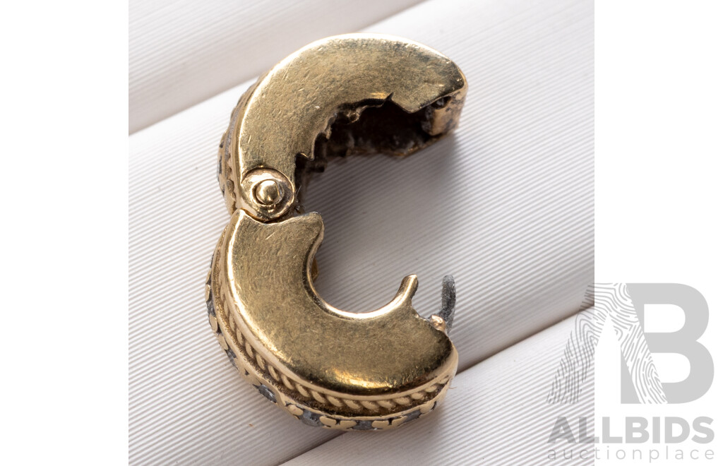 10ct Michael Hill Diamond Set Stopper Clip On Bead Charm, Est TDW 0.10ct, Two Tone, 1.84 Grams