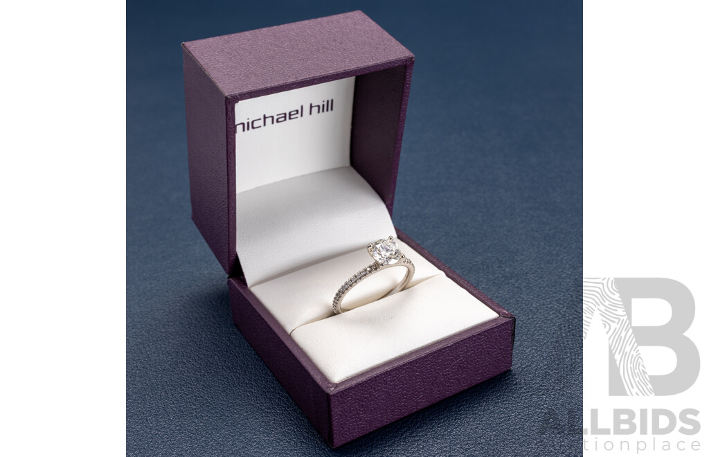 Michael Hill 14ct Lab Grown Diamond Engagement Ring, TDW 1.14ct, Size N, 2.58 Grams