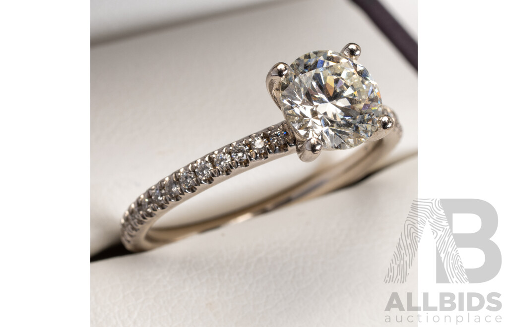 Michael Hill 14ct Lab Grown Diamond Engagement Ring, TDW 1.14ct, Size N, 2.58 Grams