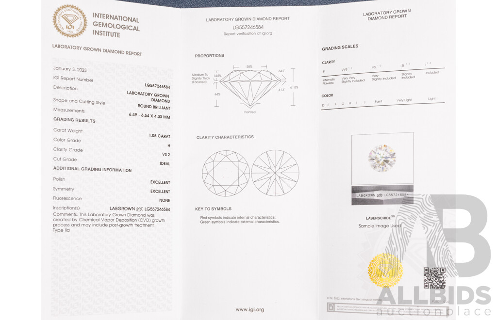 Michael Hill 14ct Lab Grown Diamond Engagement Ring, TDW 1.14ct, Size N, 2.58 Grams