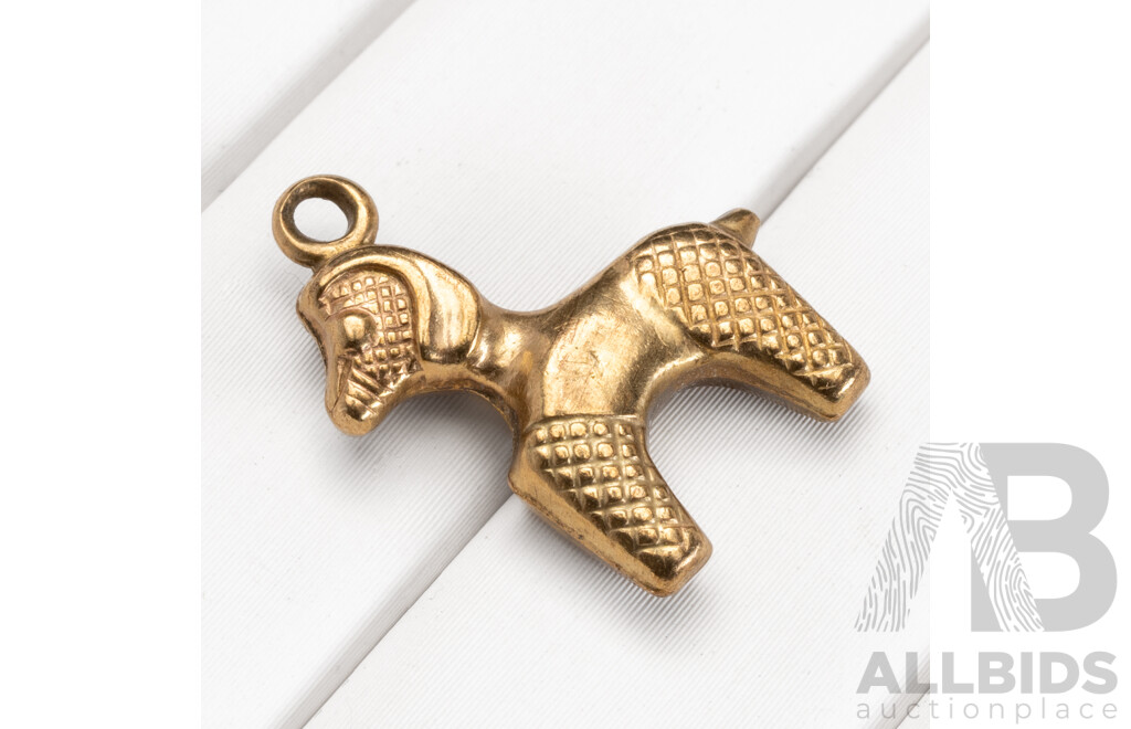 9ct Vintage Poodle Charm/pendant, 18mm, 0.78 Grams