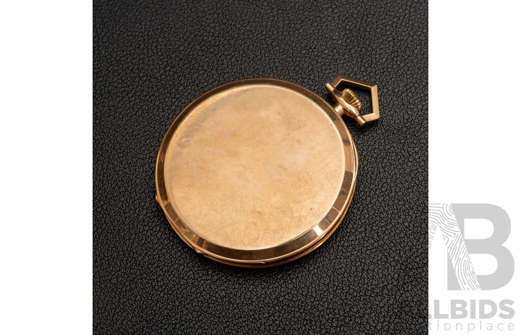 9ct Lavina Vintage Pocket Watch, 46mm, for Restoration, 48.26 Grams