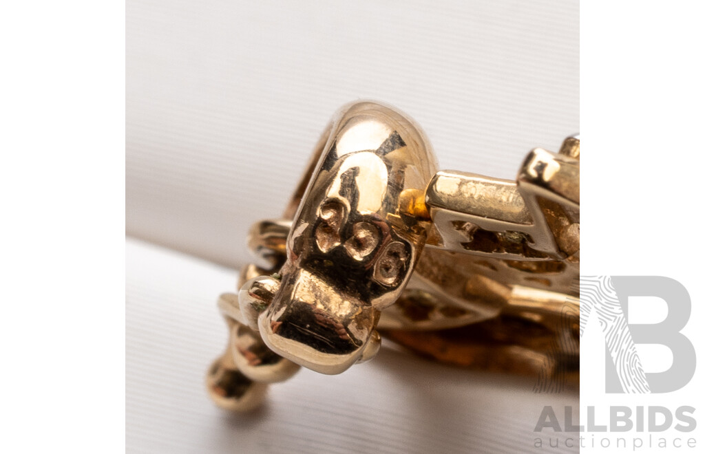 9ct Diamond Set Floral Enhancer Pendant, Est TDW 0.25ct, 29mm, 4.54 Grams