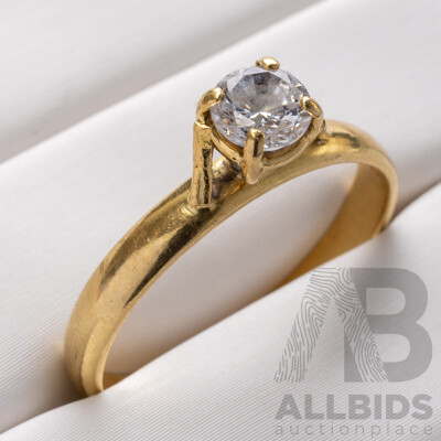 18ct Diamond Solitaire Engagement Ring, TDW 0.45ct, Size O, 2.91 Grams