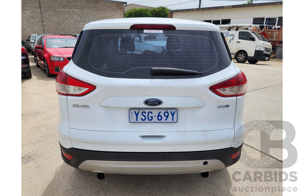 8/2014 Ford Kuga Ambiente (awd) TF 4d Wagon White 1.6L