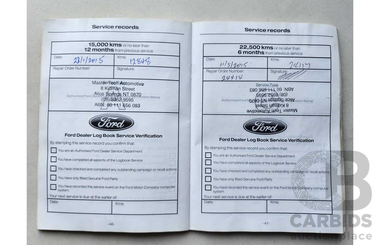 8/2014 Ford Kuga Ambiente (awd) TF 4d Wagon White 1.6L