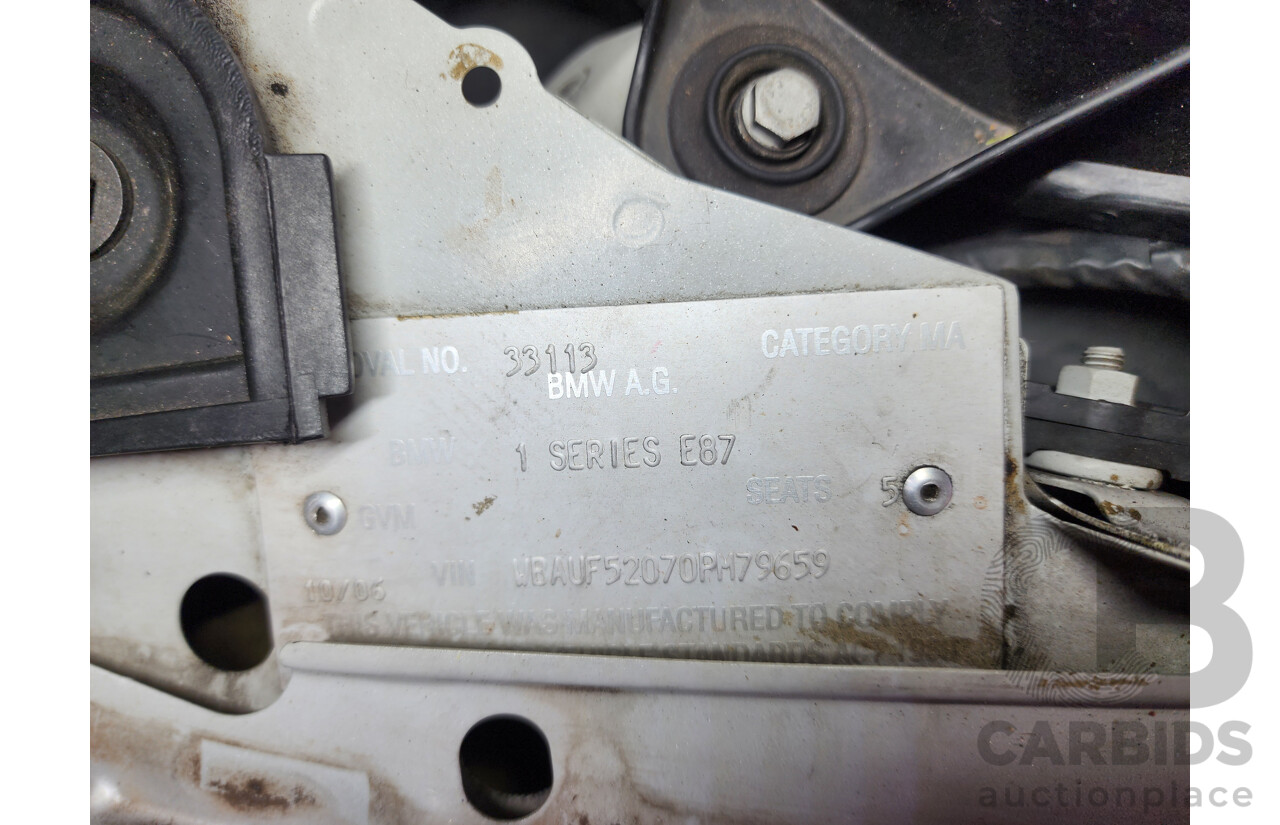 10/2006 Bmw 1 20i E87 5d Hatchback Silver 2.0L