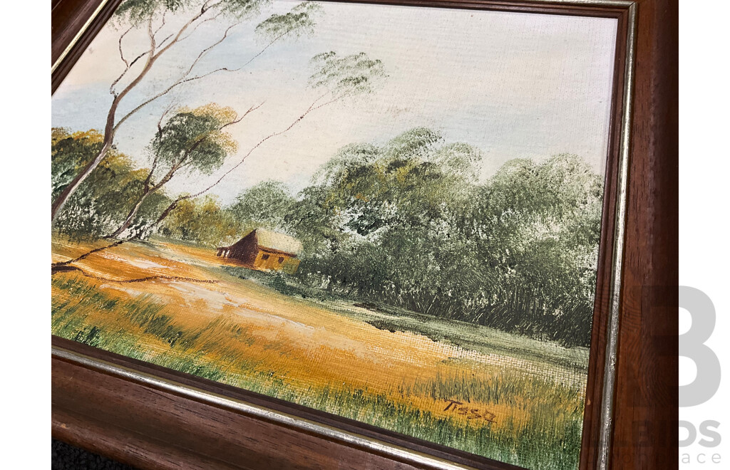 Assorted Paintings - Oil on Board - Lot of 4