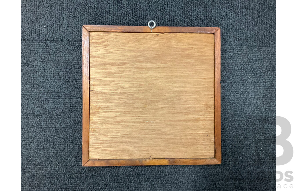 Artist Unknown - K.Shepherd,  ''The Settlers Hut'' - Paperbark Collage 31x26 Cm (frame) &  ''Scenery'' - Paperbark Collage 18x18 Cm (frame)