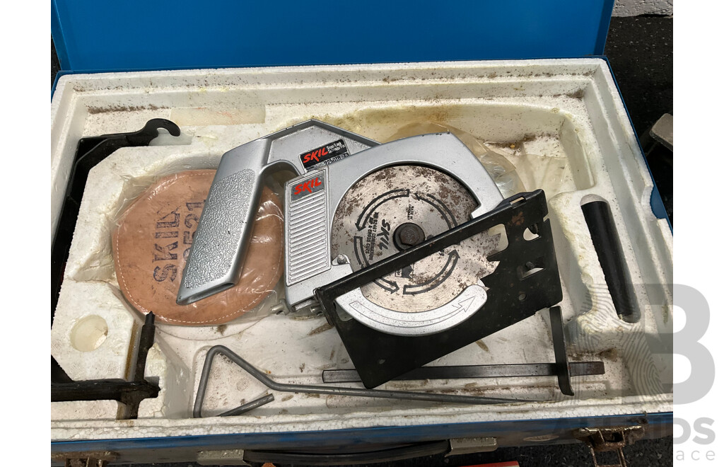 Vintage Heavy Duty Electric Bench Grinder and SKIL Circular Saw - Lot of 2