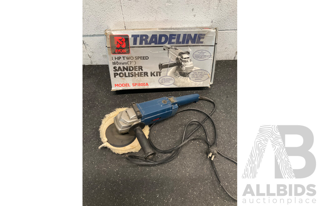 Vintage RYOBI Tradeline Sander Polisher Kit