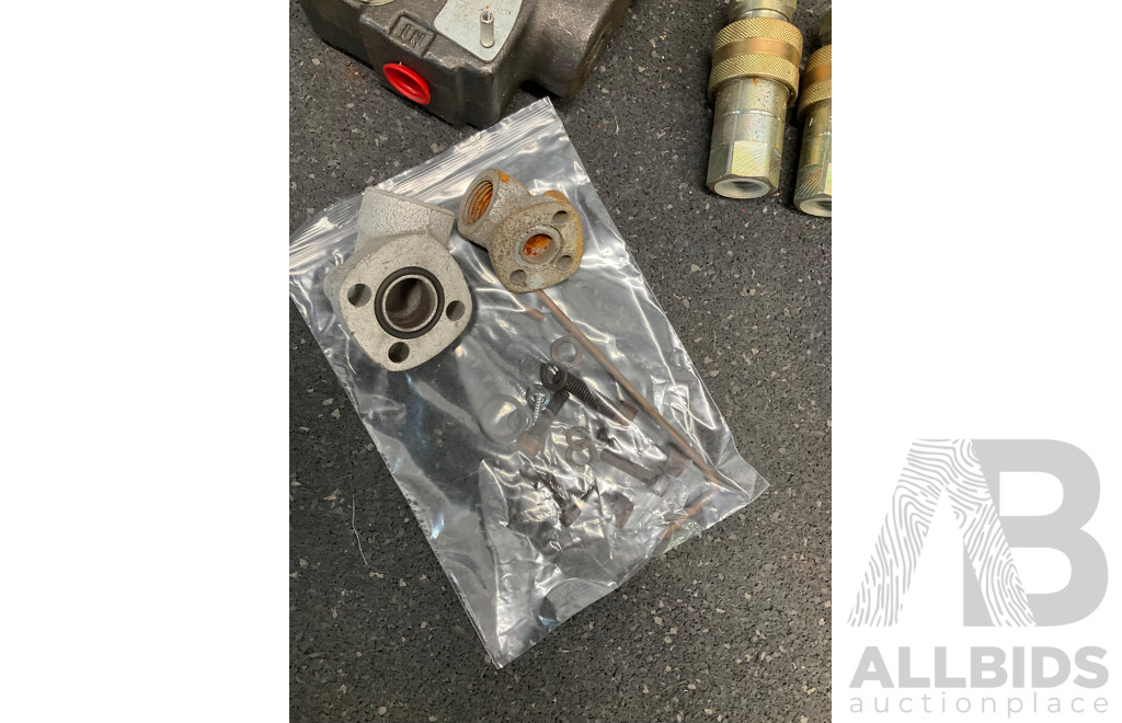 Collection of Hydraulic Agricultural Parts, Including Lamborighini Pump and Geardbox Assembly