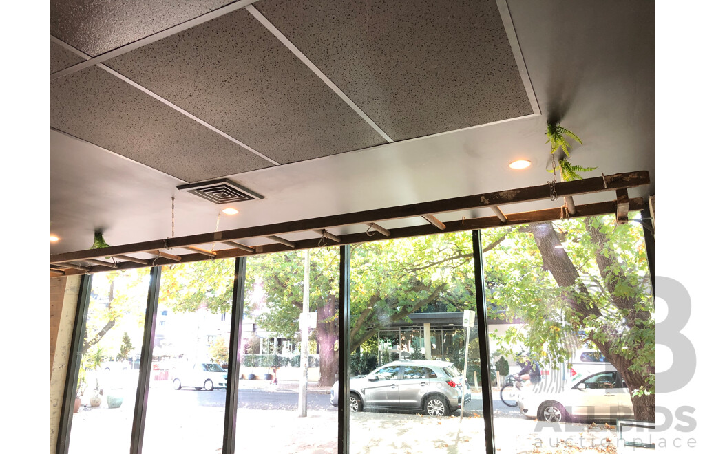 Rustic Ladder Ceiling Adornment