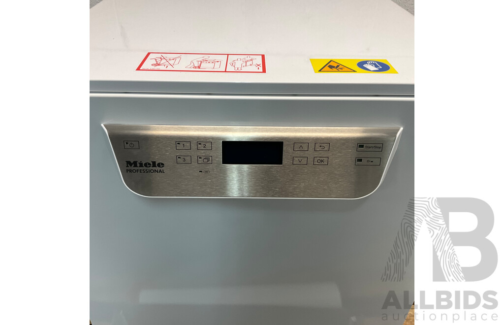 MIELE PG8059W White Commercial Freshwater Freestanding Dishwasher - RRP $9,537