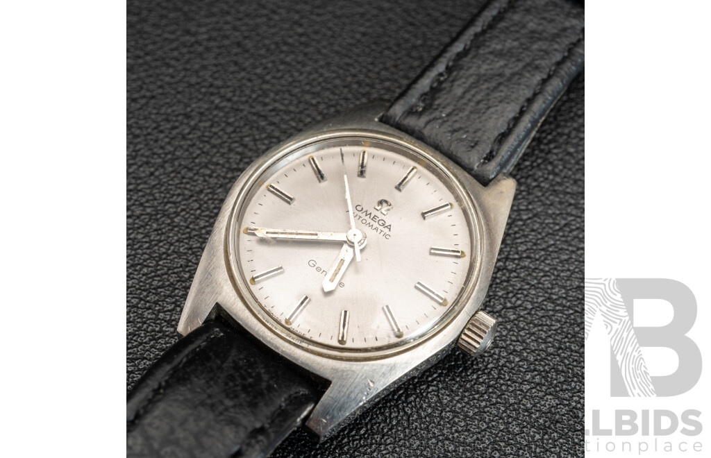 Omega Automatic Geneve Vintage 24mm Watch, Swiss Made, Circa 1970, Working