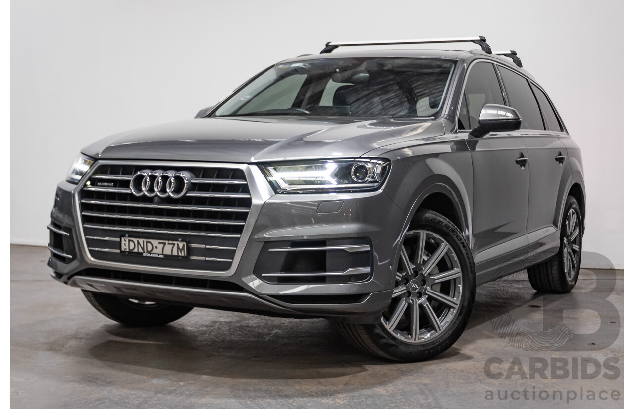 03/2017 Audi Q7 3.0 TDI QUATTRO (AWD) 4M MY17 4D Wagon Graphite Grey Metallic Turbo Diesel (200KW) 3.0L - 7 Seater