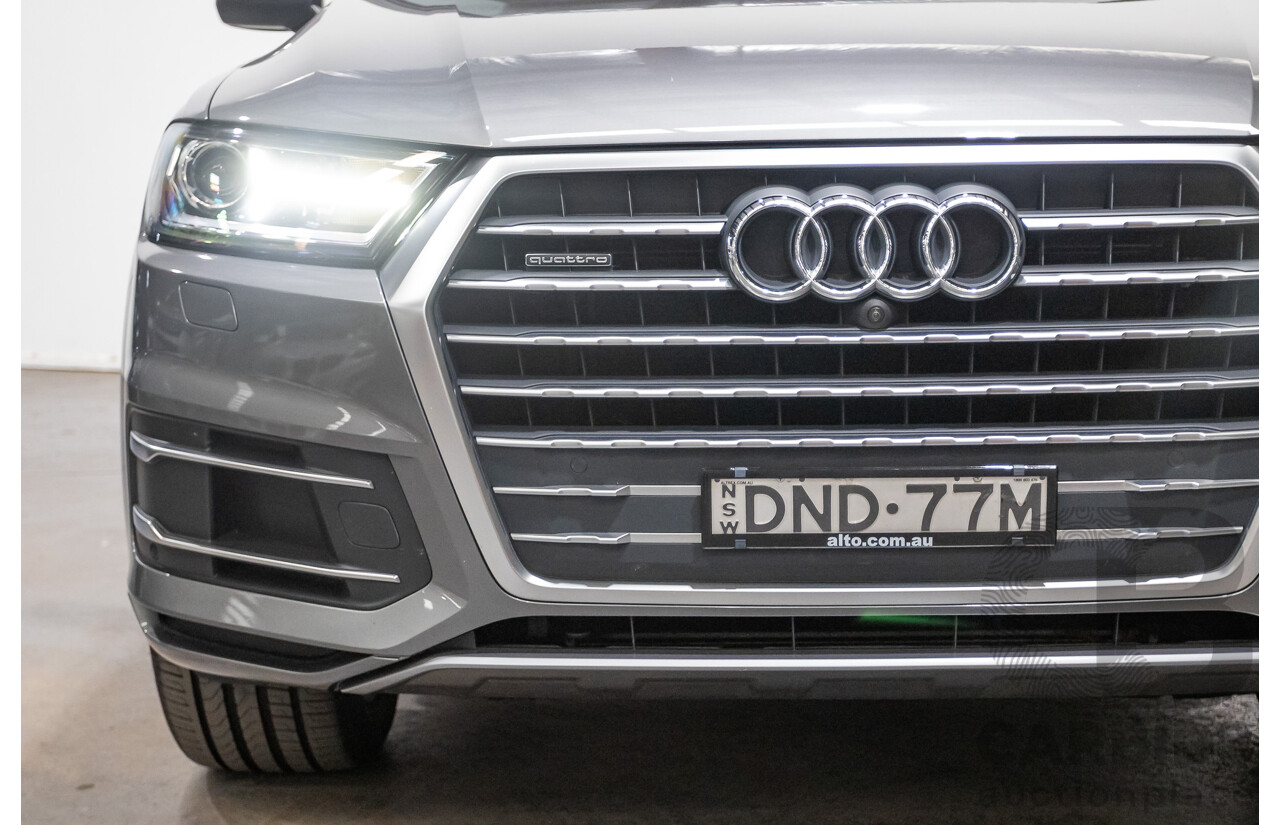 03/2017 Audi Q7 3.0 TDI QUATTRO (AWD) 4M MY17 4D Wagon Graphite Grey Metallic Turbo Diesel (200KW) 3.0L - 7 Seater