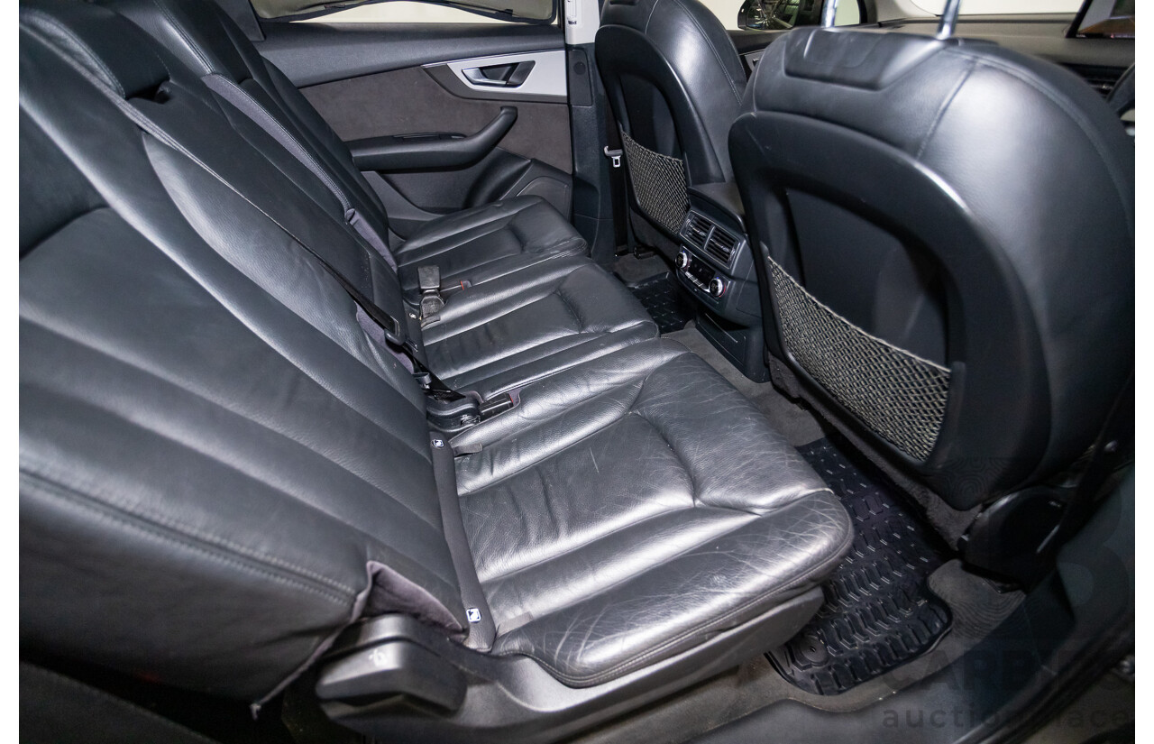 03/2017 Audi Q7 3.0 TDI QUATTRO (AWD) 4M MY17 4D Wagon Graphite Grey Metallic Turbo Diesel (200KW) 3.0L - 7 Seater