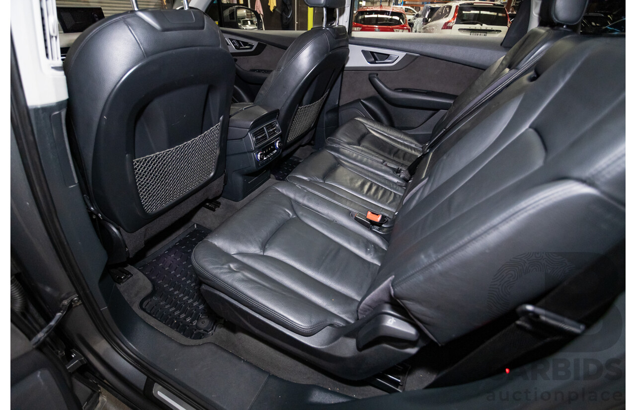 03/2017 Audi Q7 3.0 TDI QUATTRO (AWD) 4M MY17 4D Wagon Graphite Grey Metallic Turbo Diesel (200KW) 3.0L - 7 Seater