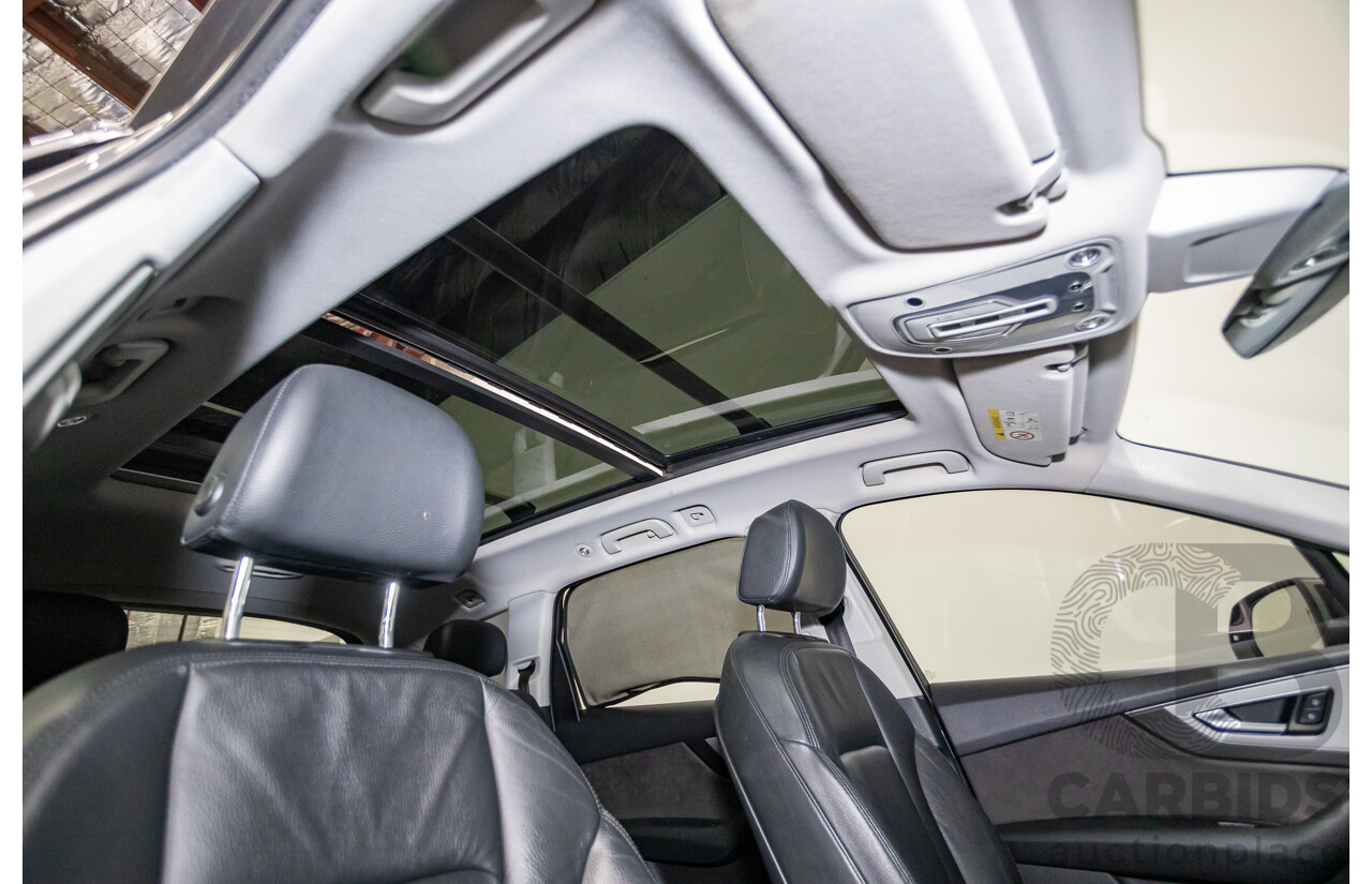 03/2017 Audi Q7 3.0 TDI QUATTRO (AWD) 4M MY17 4D Wagon Graphite Grey Metallic Turbo Diesel (200KW) 3.0L - 7 Seater