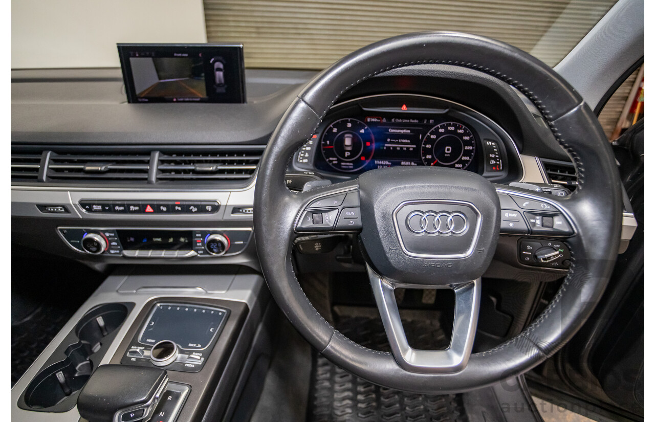 03/2017 Audi Q7 3.0 TDI QUATTRO (AWD) 4M MY17 4D Wagon Graphite Grey Metallic Turbo Diesel (200KW) 3.0L - 7 Seater