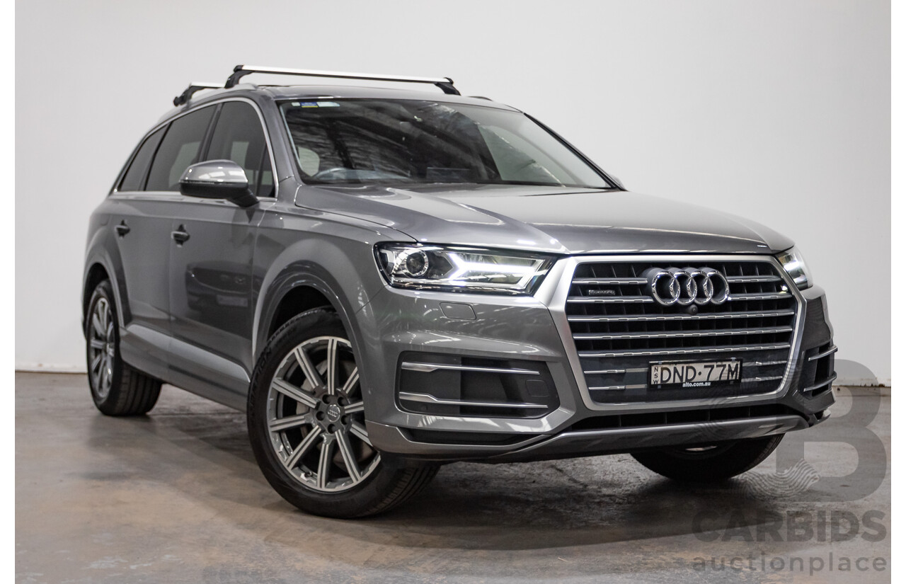 03/2017 Audi Q7 3.0 TDI QUATTRO (AWD) 4M MY17 4D Wagon Graphite Grey Metallic Turbo Diesel (200KW) 3.0L - 7 Seater