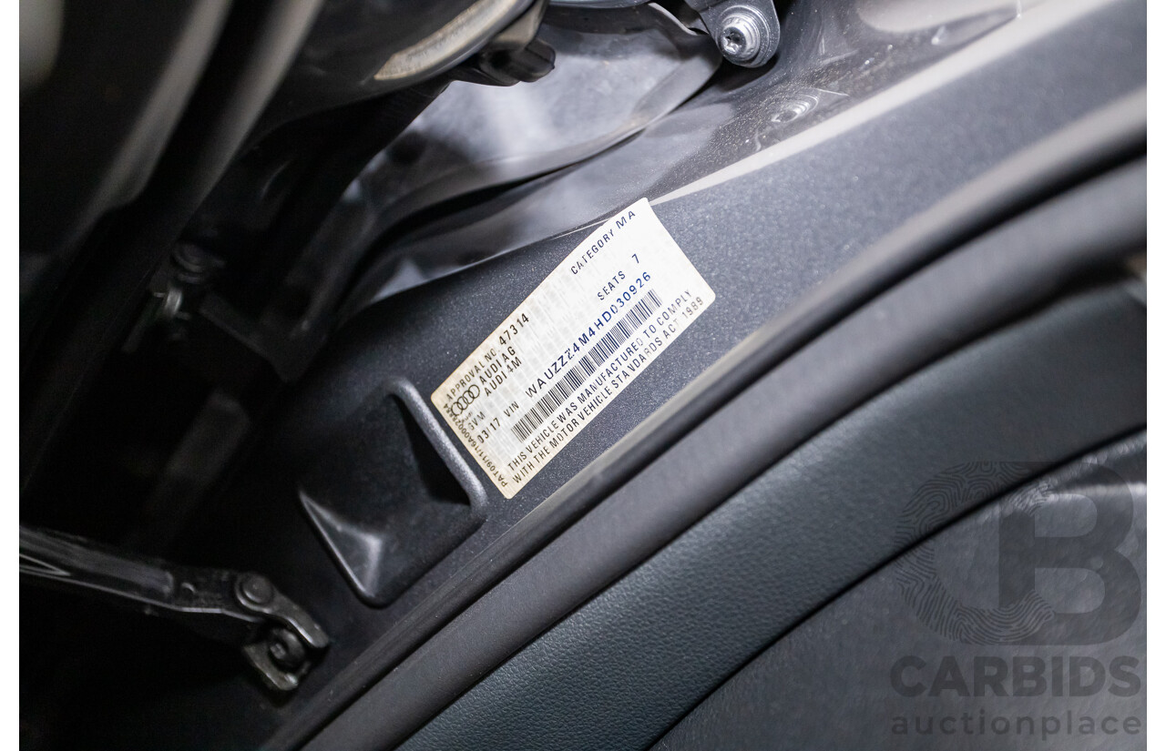 03/2017 Audi Q7 3.0 TDI QUATTRO (AWD) 4M MY17 4D Wagon Graphite Grey Metallic Turbo Diesel (200KW) 3.0L - 7 Seater