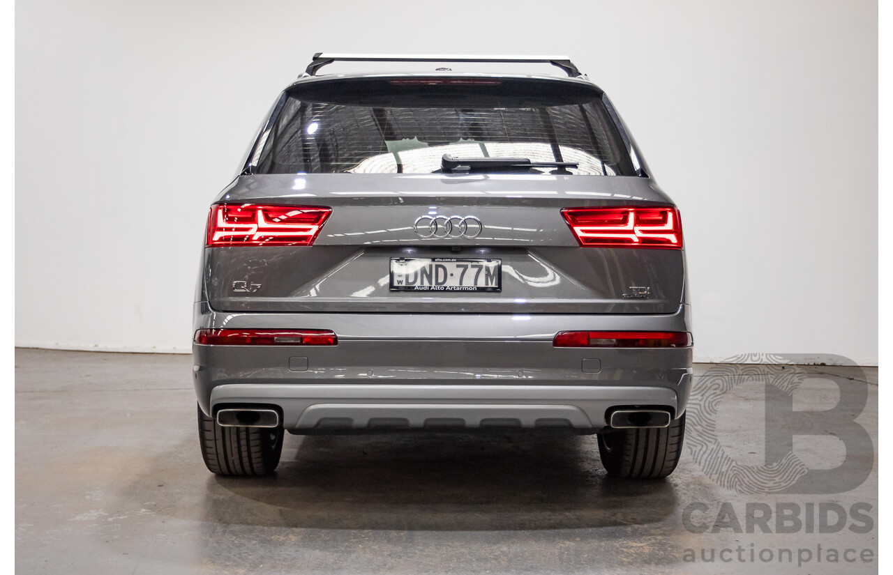03/2017 Audi Q7 3.0 TDI QUATTRO (AWD) 4M MY17 4D Wagon Graphite Grey Metallic Turbo Diesel (200KW) 3.0L - 7 Seater