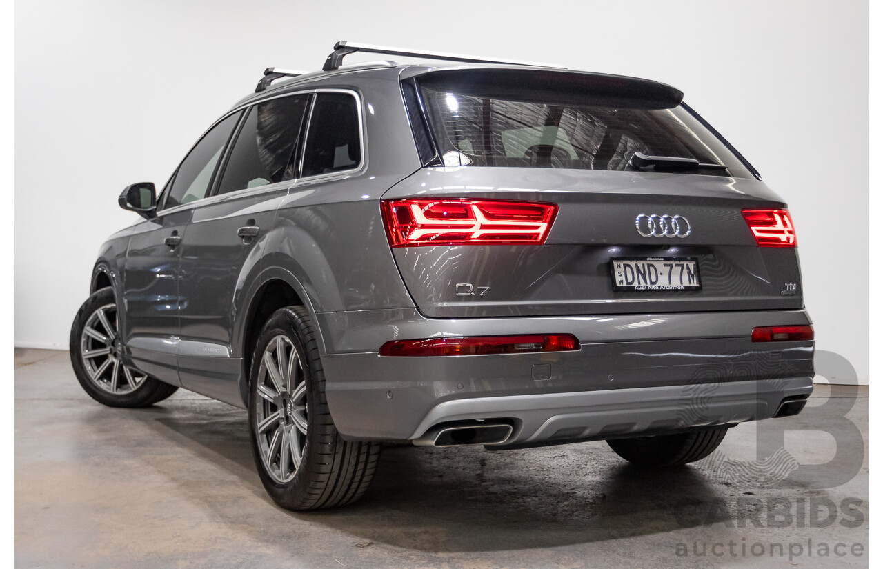 03/2017 Audi Q7 3.0 TDI QUATTRO (AWD) 4M MY17 4D Wagon Graphite Grey Metallic Turbo Diesel (200KW) 3.0L - 7 Seater