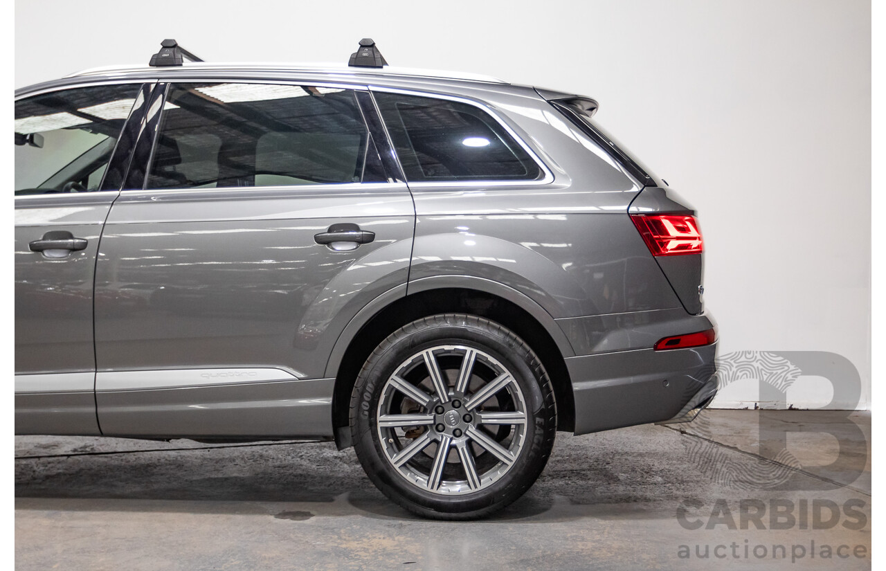 03/2017 Audi Q7 3.0 TDI QUATTRO (AWD) 4M MY17 4D Wagon Graphite Grey Metallic Turbo Diesel (200KW) 3.0L - 7 Seater