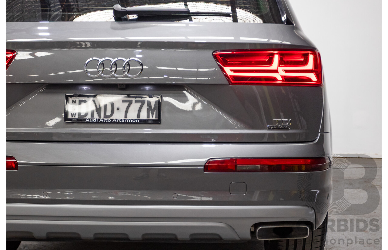 03/2017 Audi Q7 3.0 TDI QUATTRO (AWD) 4M MY17 4D Wagon Graphite Grey Metallic Turbo Diesel (200KW) 3.0L - 7 Seater