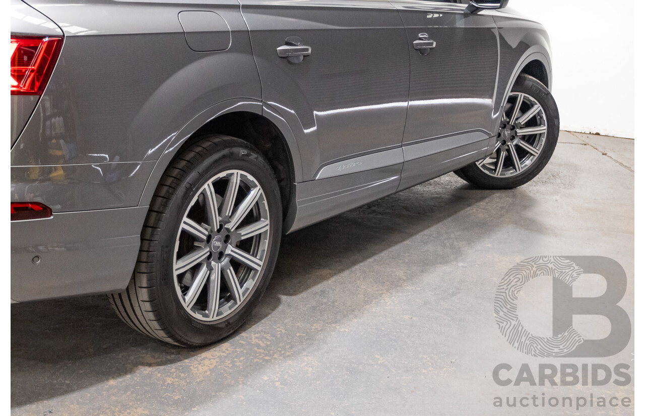 03/2017 Audi Q7 3.0 TDI QUATTRO (AWD) 4M MY17 4D Wagon Graphite Grey Metallic Turbo Diesel (200KW) 3.0L - 7 Seater