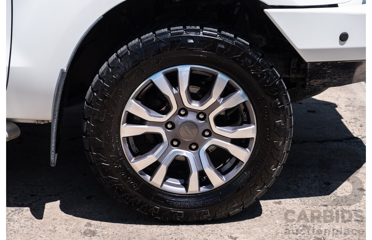 6/2015 Ford Ranger Wildtrak 3.2 (4x4) PX Crew Cab Utility Cool White Turbo Diesel 3.2L
