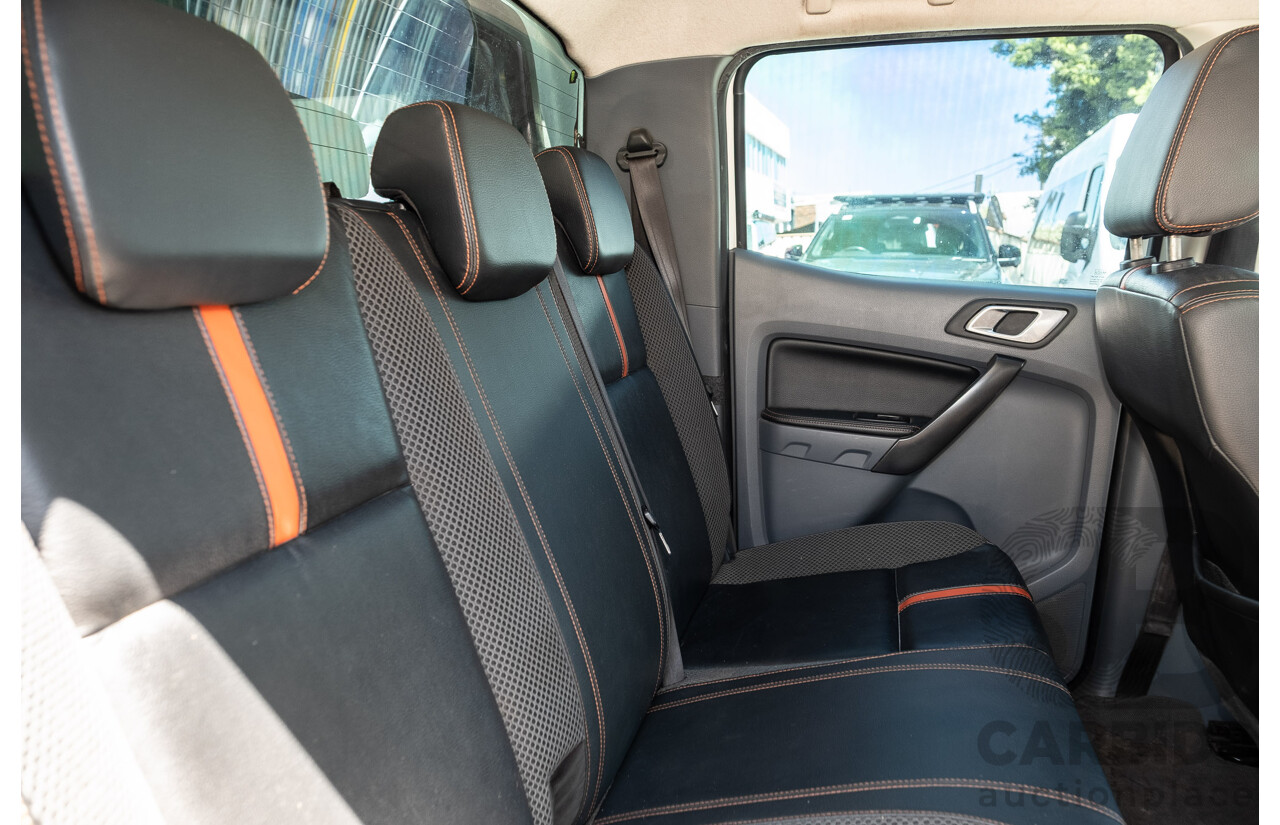 6/2015 Ford Ranger Wildtrak 3.2 (4x4) PX Crew Cab Utility Cool White Turbo Diesel 3.2L