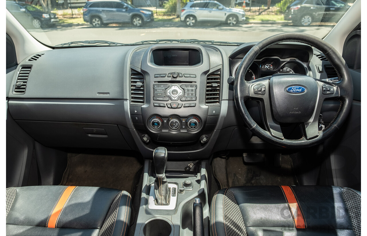 6/2015 Ford Ranger Wildtrak 3.2 (4x4) PX Crew Cab Utility Cool White Turbo Diesel 3.2L