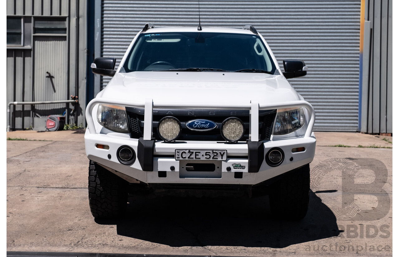 6/2015 Ford Ranger Wildtrak 3.2 (4x4) PX Crew Cab Utility Cool White Turbo Diesel 3.2L