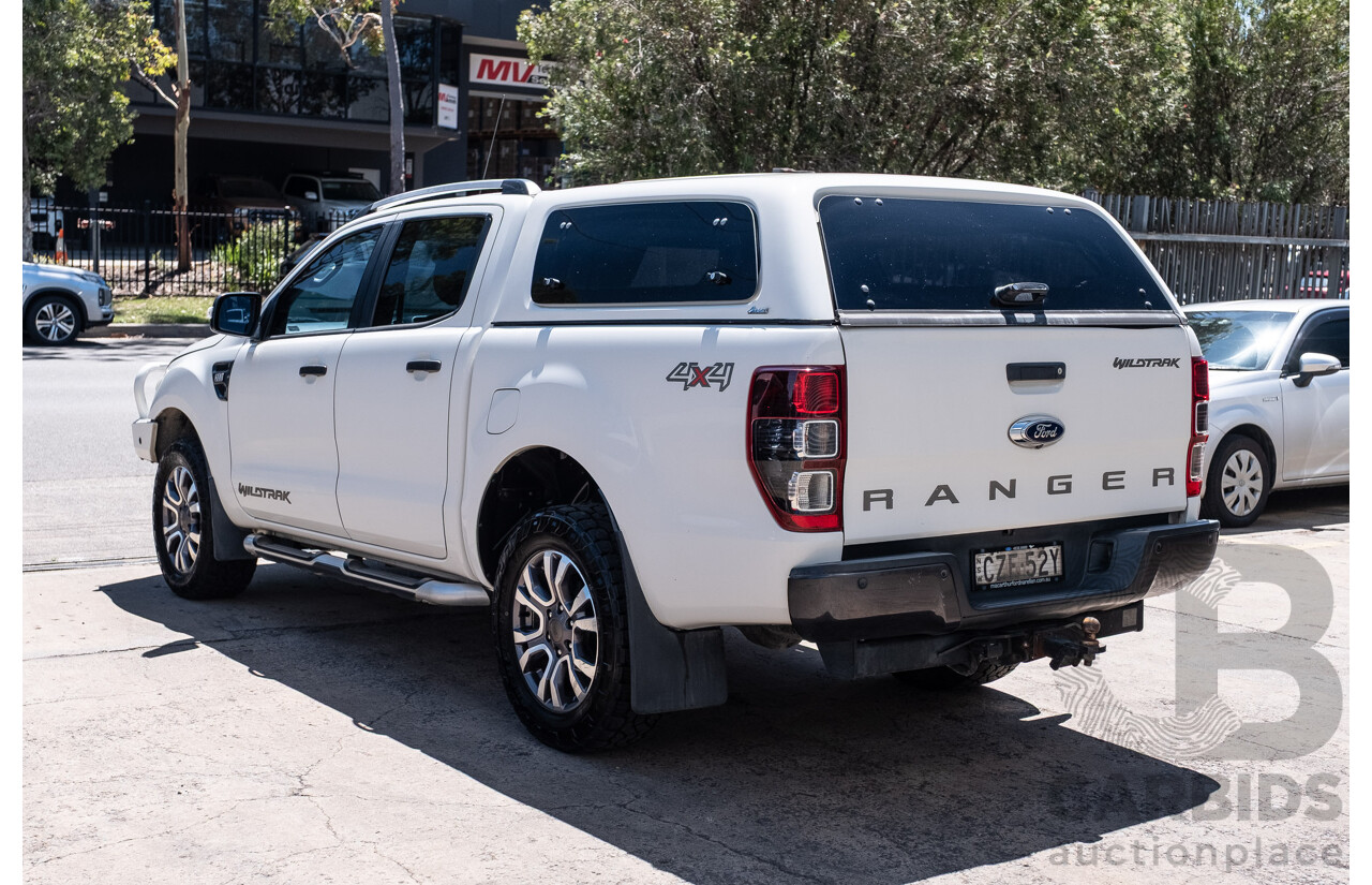 6/2015 Ford Ranger Wildtrak 3.2 (4x4) PX Crew Cab Utility Cool White Turbo Diesel 3.2L