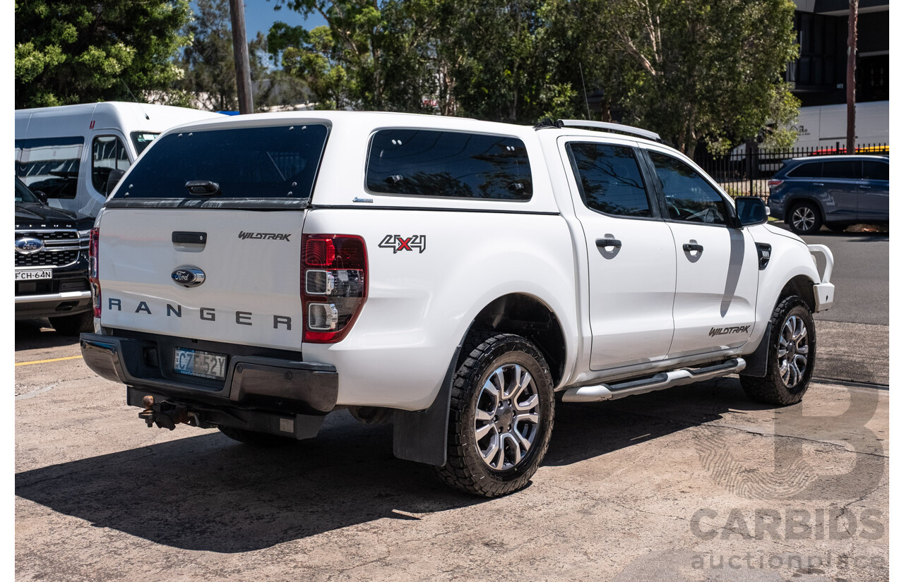 6/2015 Ford Ranger Wildtrak 3.2 (4x4) PX Crew Cab Utility Cool White Turbo Diesel 3.2L