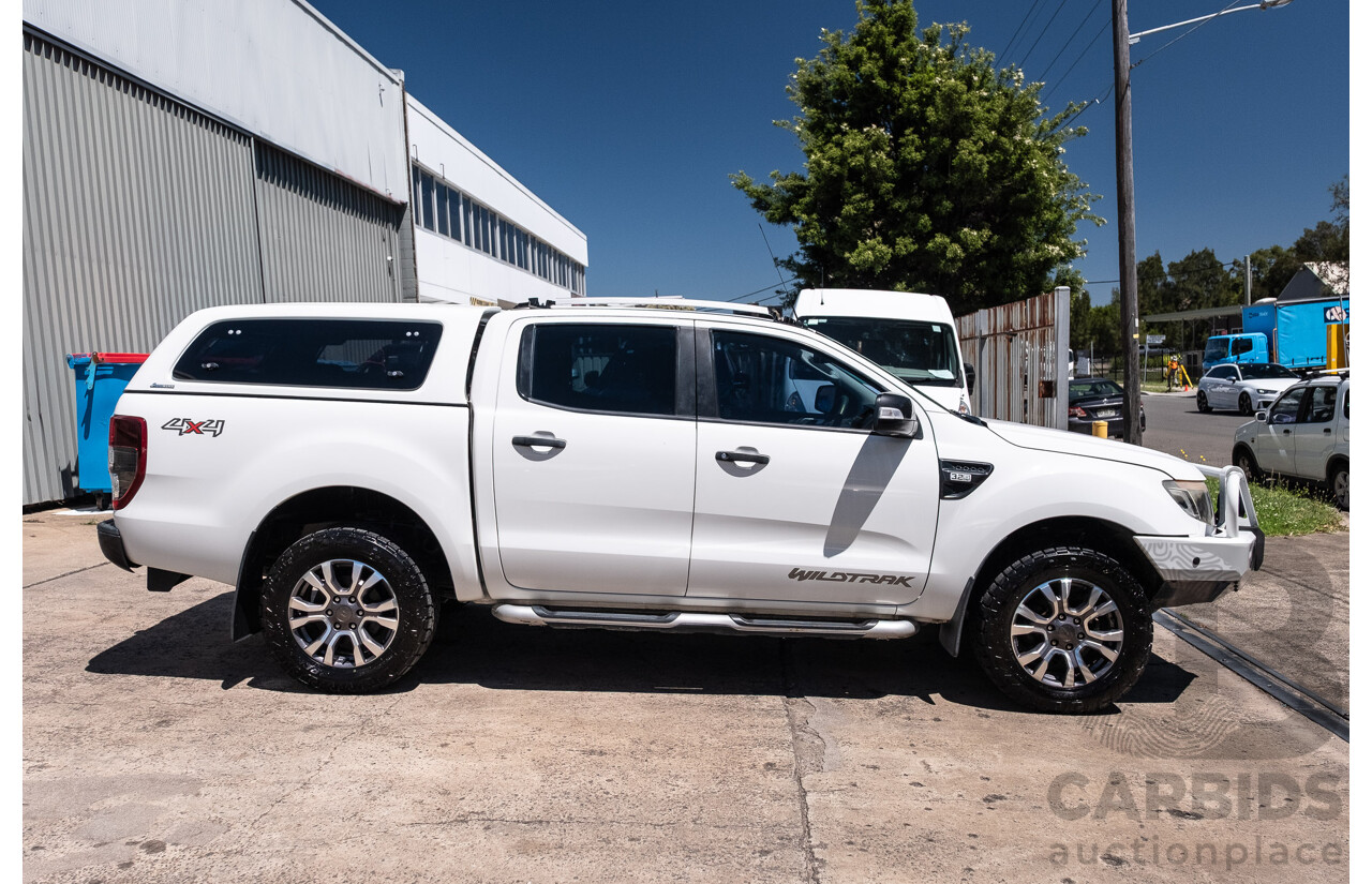 6/2015 Ford Ranger Wildtrak 3.2 (4x4) PX Crew Cab Utility Cool White Turbo Diesel 3.2L