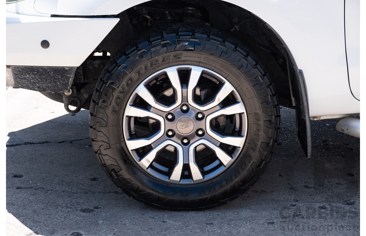 6/2015 Ford Ranger Wildtrak 3.2 (4x4) PX Crew Cab Utility Cool White Turbo Diesel 3.2L