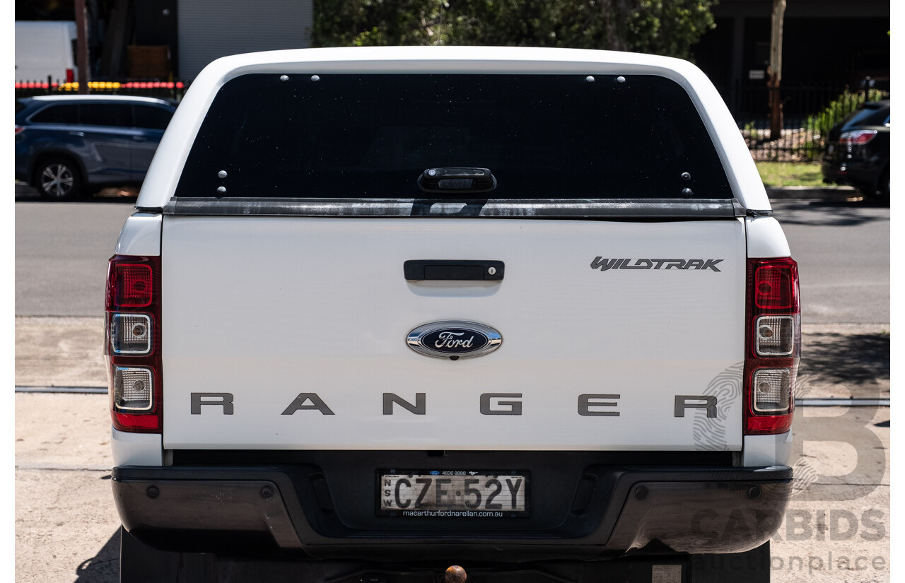 6/2015 Ford Ranger Wildtrak 3.2 (4x4) PX Crew Cab Utility Cool White Turbo Diesel 3.2L