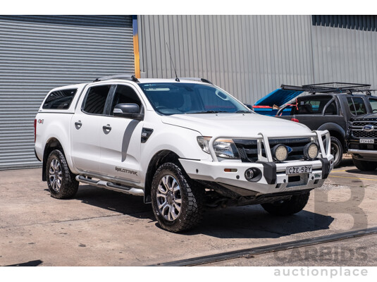 6/2015 Ford Ranger Wildtrak 3.2 (4x4) PX Crew Cab Utility Cool White Turbo Diesel 3.2L