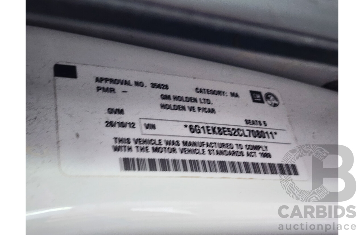 10/2012 Holden Commodore Omega VE II MY12 4d Sportwagon White 3.0L