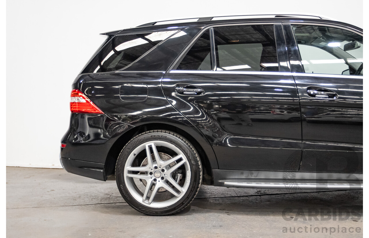 04/2012 Mercedes-Benz ML350 AMG Pack CDI Bluetec (4x4) 166 4d Wagon Obsidian Black Metallic Turbo Diesel 3.0L