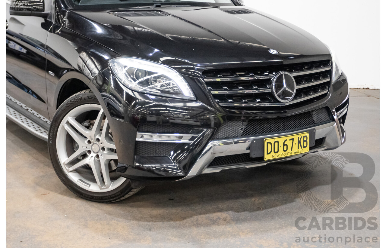 04/2012 Mercedes-Benz ML350 AMG Pack CDI Bluetec (4x4) 166 4d Wagon Obsidian Black Metallic Turbo Diesel 3.0L