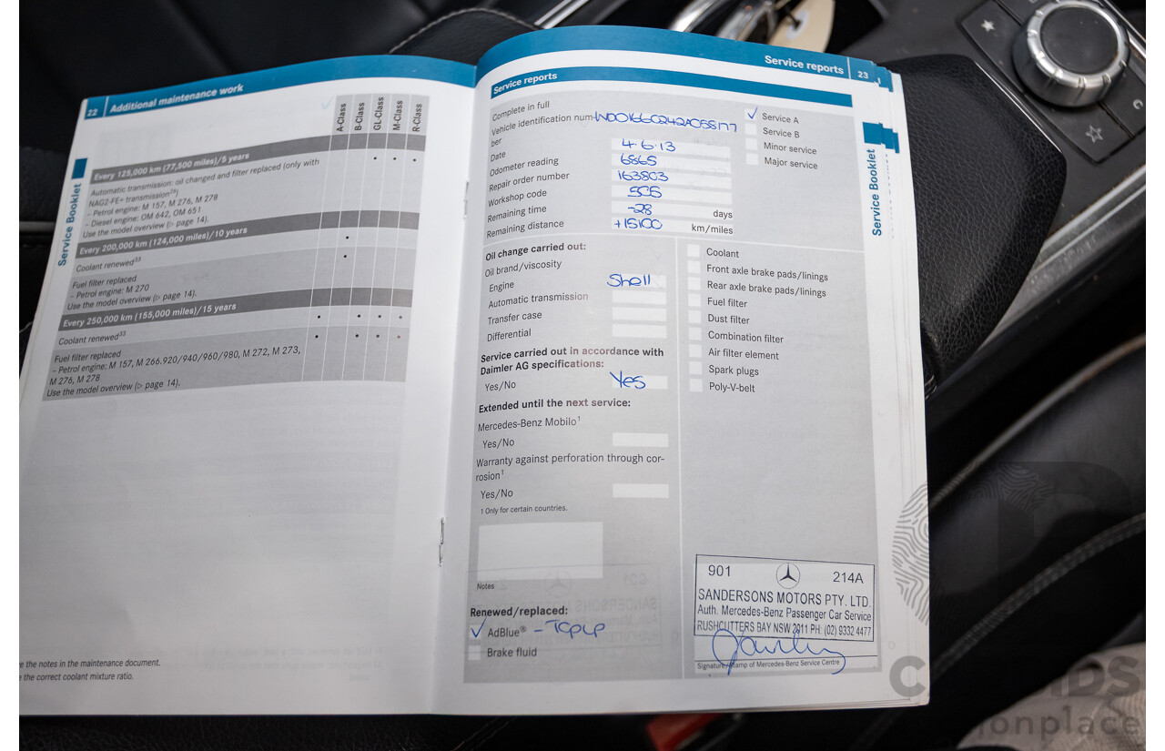 04/2012 Mercedes-Benz ML350 AMG Pack CDI Bluetec (4x4) 166 4d Wagon Obsidian Black Metallic Turbo Diesel 3.0L