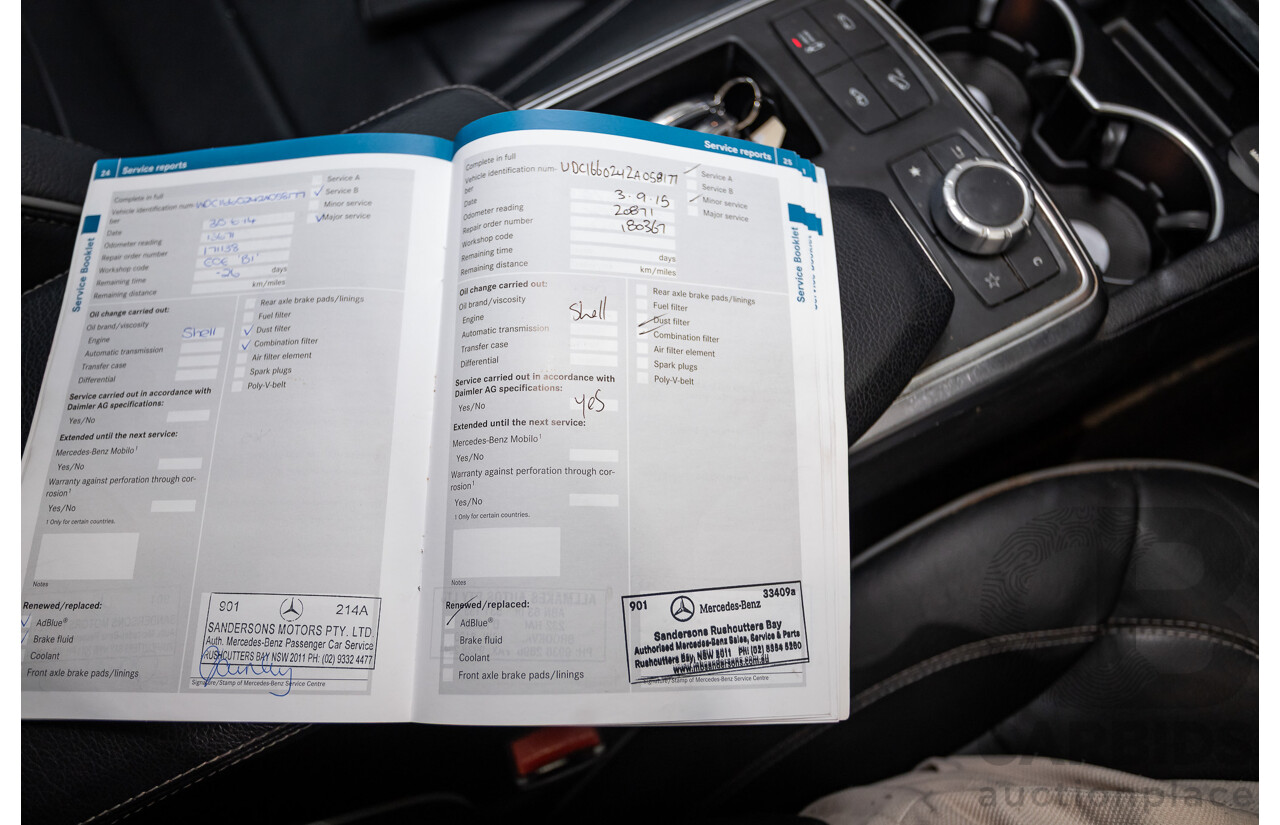 04/2012 Mercedes-Benz ML350 AMG Pack CDI Bluetec (4x4) 166 4d Wagon Obsidian Black Metallic Turbo Diesel 3.0L