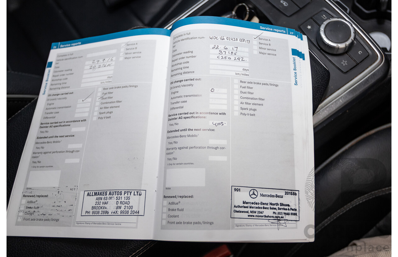 04/2012 Mercedes-Benz ML350 AMG Pack CDI Bluetec (4x4) 166 4d Wagon Obsidian Black Metallic Turbo Diesel 3.0L