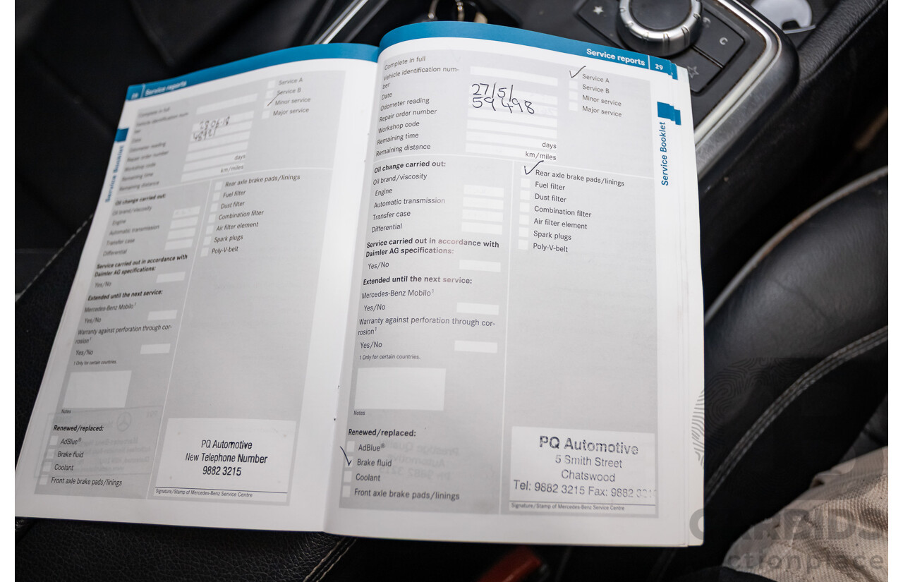 04/2012 Mercedes-Benz ML350 AMG Pack CDI Bluetec (4x4) 166 4d Wagon Obsidian Black Metallic Turbo Diesel 3.0L