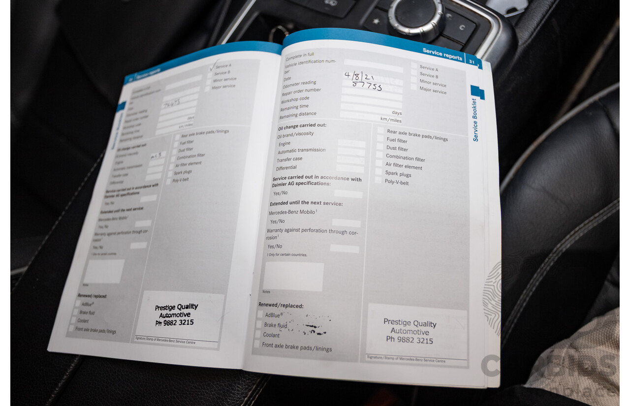 04/2012 Mercedes-Benz ML350 AMG Pack CDI Bluetec (4x4) 166 4d Wagon Obsidian Black Metallic Turbo Diesel 3.0L